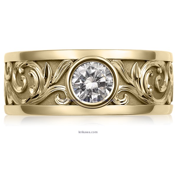 Western Floral Diamond Ring