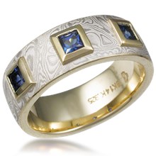 Mokume Prince Crown Wedding Band