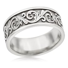 Leaf and Vine Wedding Rings