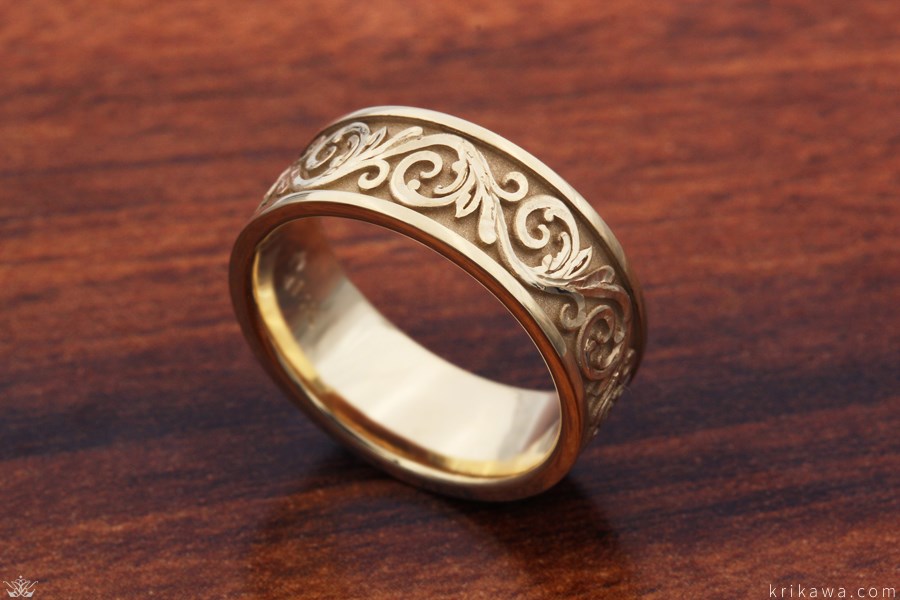 Western Floral Wedding Band