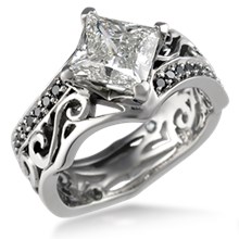 Tribal Pave Engagement Ring