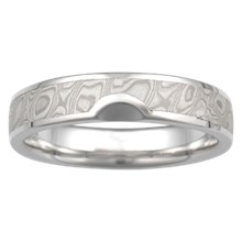 Satellite Mokume Wedding Band - top view