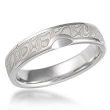 Satellite Mokume Wedding Band
