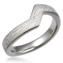 Angled Wave Wedding Band