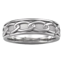 Eternal Chain Eternity Symbol Wedding Band - top view