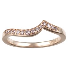 Pave Swirl Wedding Band - top view