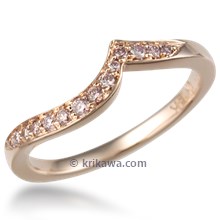 Hand Cut Pave Curved Band 0.13ctw 