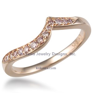 Hand Cut Pave Curved Band 0.13ctw