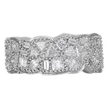 Diamond Potpourri Wedding Band - top view