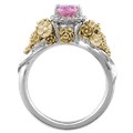 Wear a bouquet of flowers on your ring finger!  The main example shown has rose gold flowers and green gold leaves. 