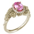 Wear a bouquet of flowers on your ring finger!  The main example shown has rose gold flowers and green gold leaves. 