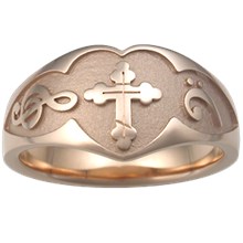 Silhouette Symbol Wedding Band - top view