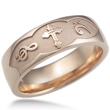 Framed Symbol Wedding Band