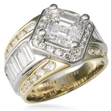 Metropolis Diamond Accented Engagement Ring
