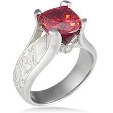 Enlightened Mokume Engagement Ring