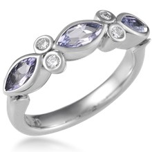 Three Marquise Anniversary Ring