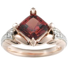 Laurel Wreath Engagement Ring - top view