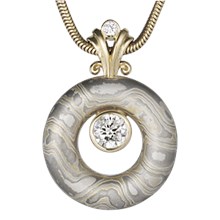 Mokume Life Drop with Curls