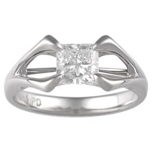 Space Princess Engagement Ring - top view