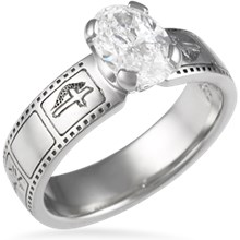 Film Strip Engagement Ring