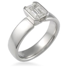 Modern Emerald Cut Engagement Ring