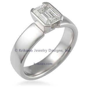 Modern Emerald Cut Engagement Ring