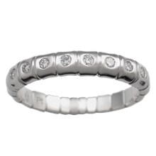 Dragonfly Wedding Band with Diamonds - top view