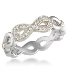 Pave Infinity Wedding Band