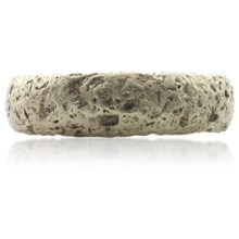 Ancient Roman Style Wedding Band - top view