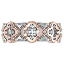 Quatrefoil Wedding Band - top view