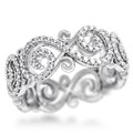 Carved Infinity Pave Wedding Ring