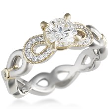 Pave Infinity Engagement Ring