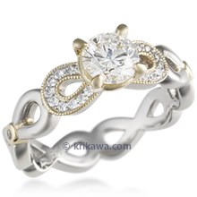 Pave Infinity Engagement Ring 
