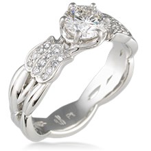 Delicate Tulip Engagement Ring