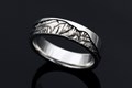 Mountain Wedding Band in Platinum