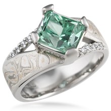 Venetian Mokume Engagement Ring