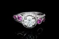 Like the stars in a spiral galaxy, the paved diamonds in this ring extend outwards.