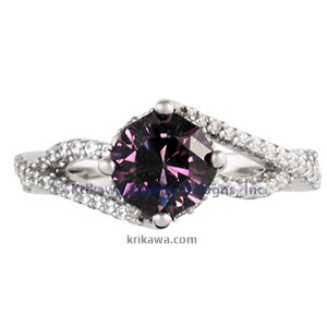 Twisted Pave Engagement Ring