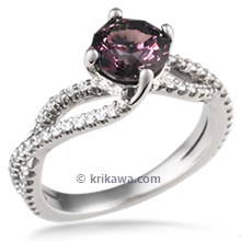 Twisted Pave Engagement Ring 
