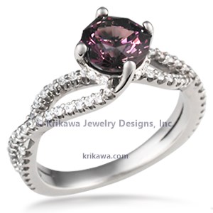 Twisted Pave Engagement Ring
