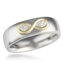 Infinity Diamond Symbol Wedding Band