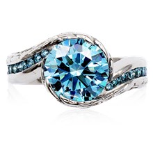 Wings of Love Engagement Ring - top view