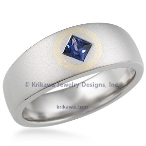 Square in Circle Wedding Band