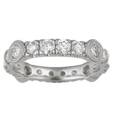 Diamond Castle Wedding Band - top view