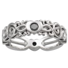 Harmony Treble Clef Wedding Band - top view