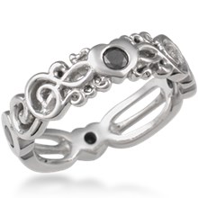 Harmony Treble Clef Wedding Band