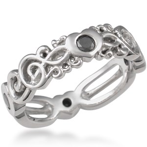 Harmony Treble Clef Wedding Band