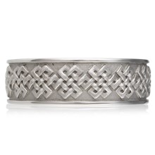 Tibetan Knot Eternity Wedding Band - top view