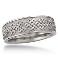 Tibetan Knot Eternity Wedding Band
