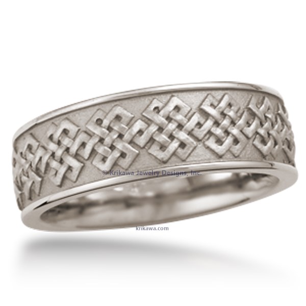 Tibetan Knot Eternity Wedding Band